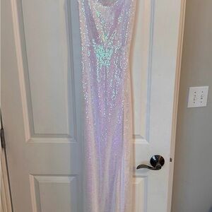 Lucy in the Sky Iridescent Sequin Maxi Dress